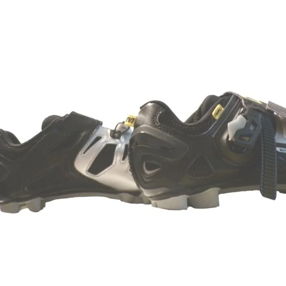 Mavic Tempo Cycling Shoes 6.5 Black Silver Ergonomic Design Vtg Look Durable‎
